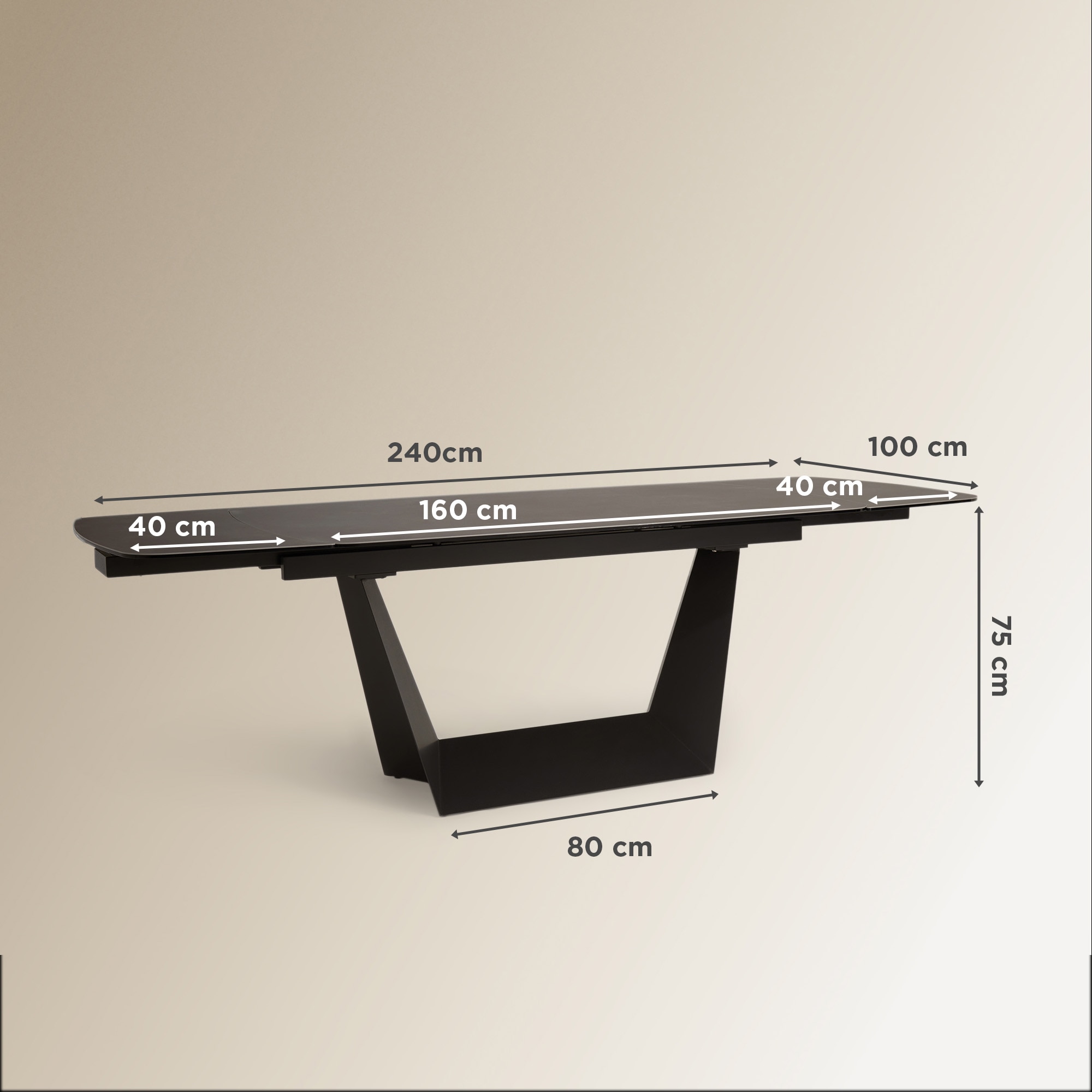 Mesa Extensível Olav Preto-10