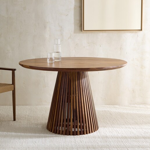 Mesa redonda de madera de palisandro Bruno