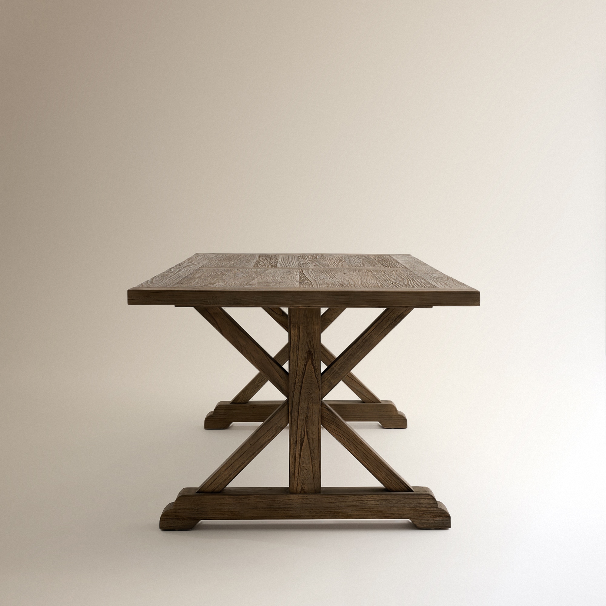 Mesa de Madeira de Olmo Reciclado Riviera Natural-4