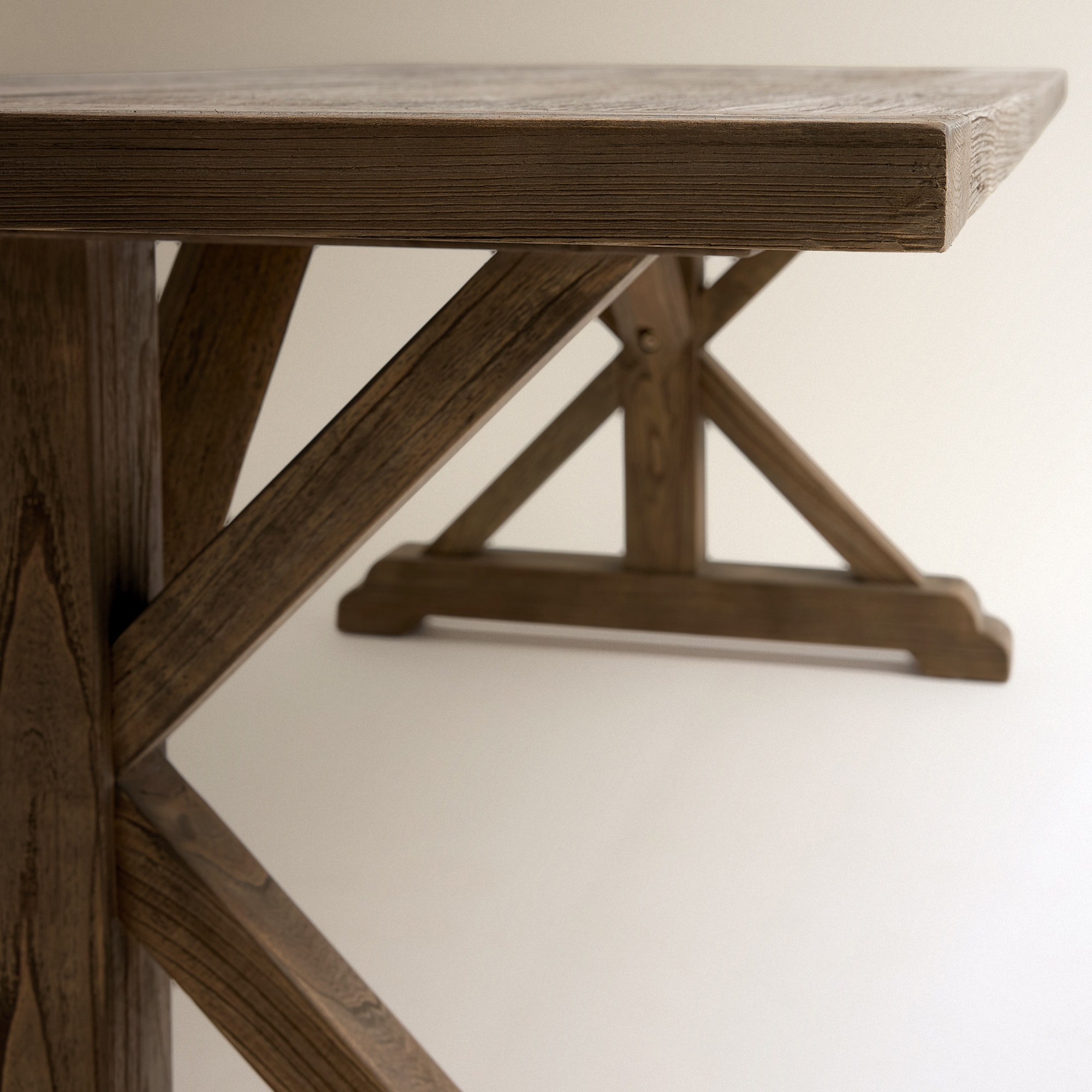 Mesa de Madeira de Olmo Reciclado Riviera Natural-6