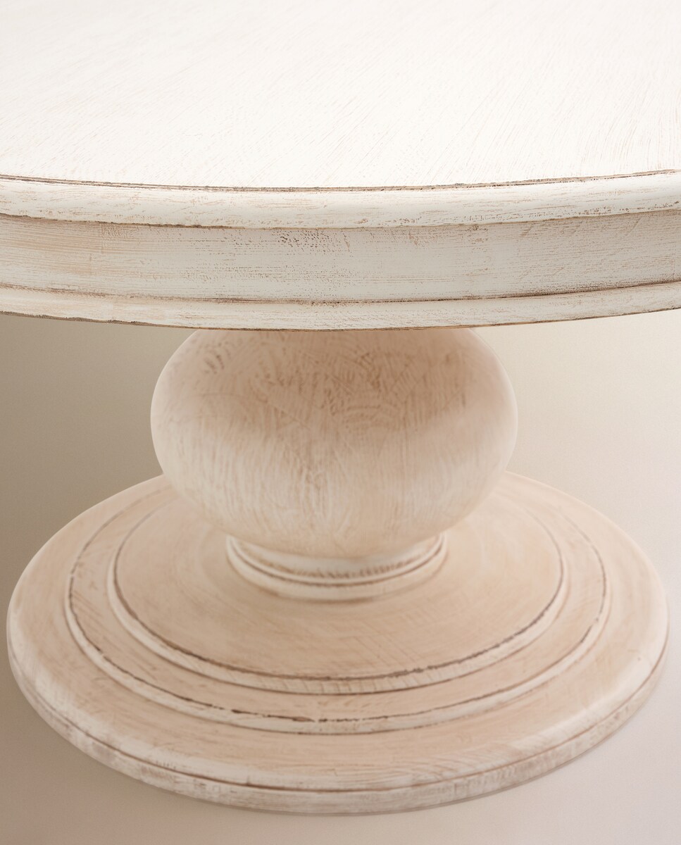 Mesa de Madeira de Pinho Lyon Branco-3