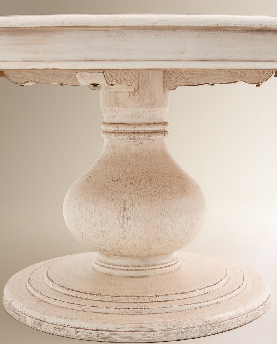 Mesa de Madeira de Pinho Lyon Branco-4