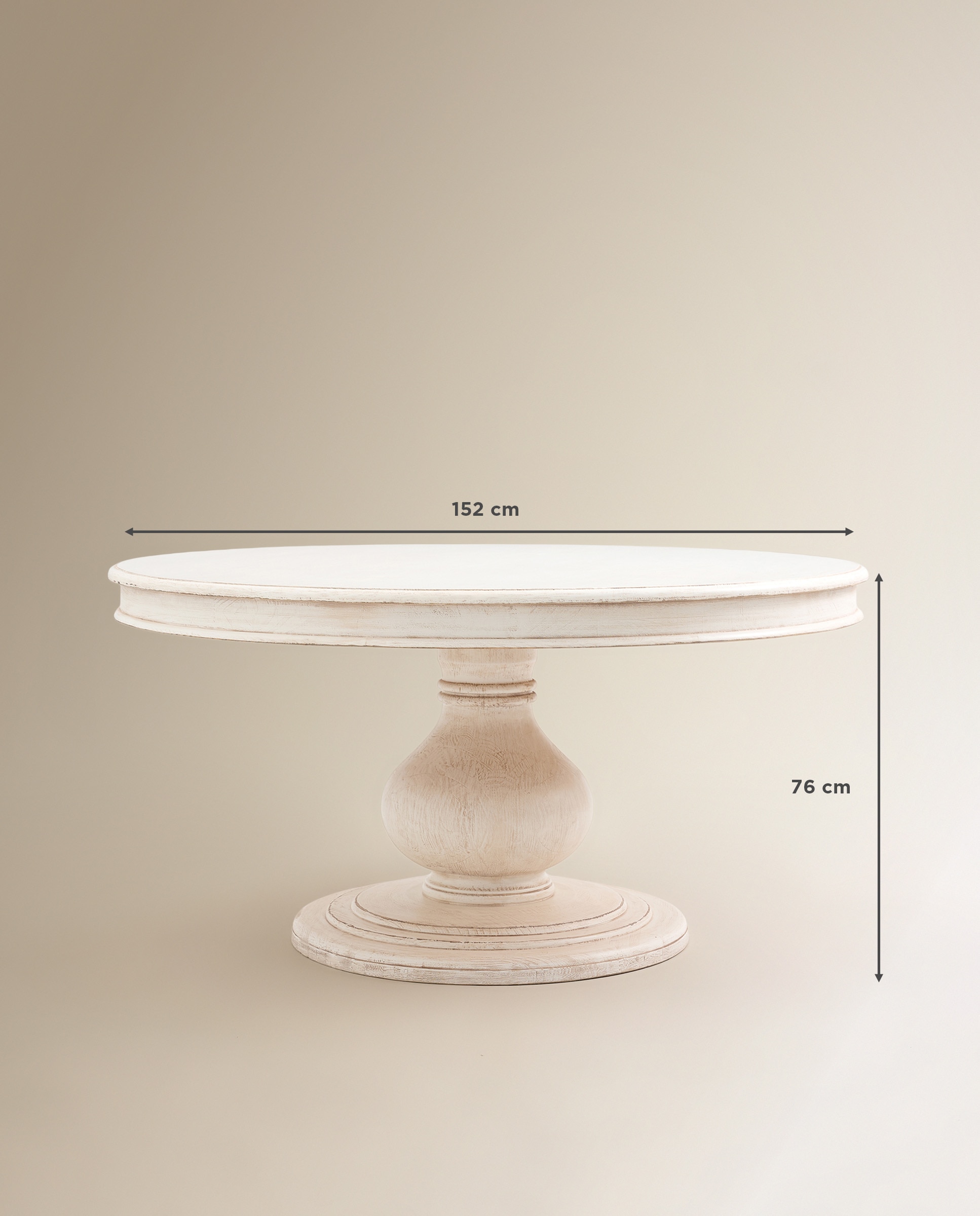 Imagen 6 de Mesa de madera de pino Lyon - Blanco Blanco