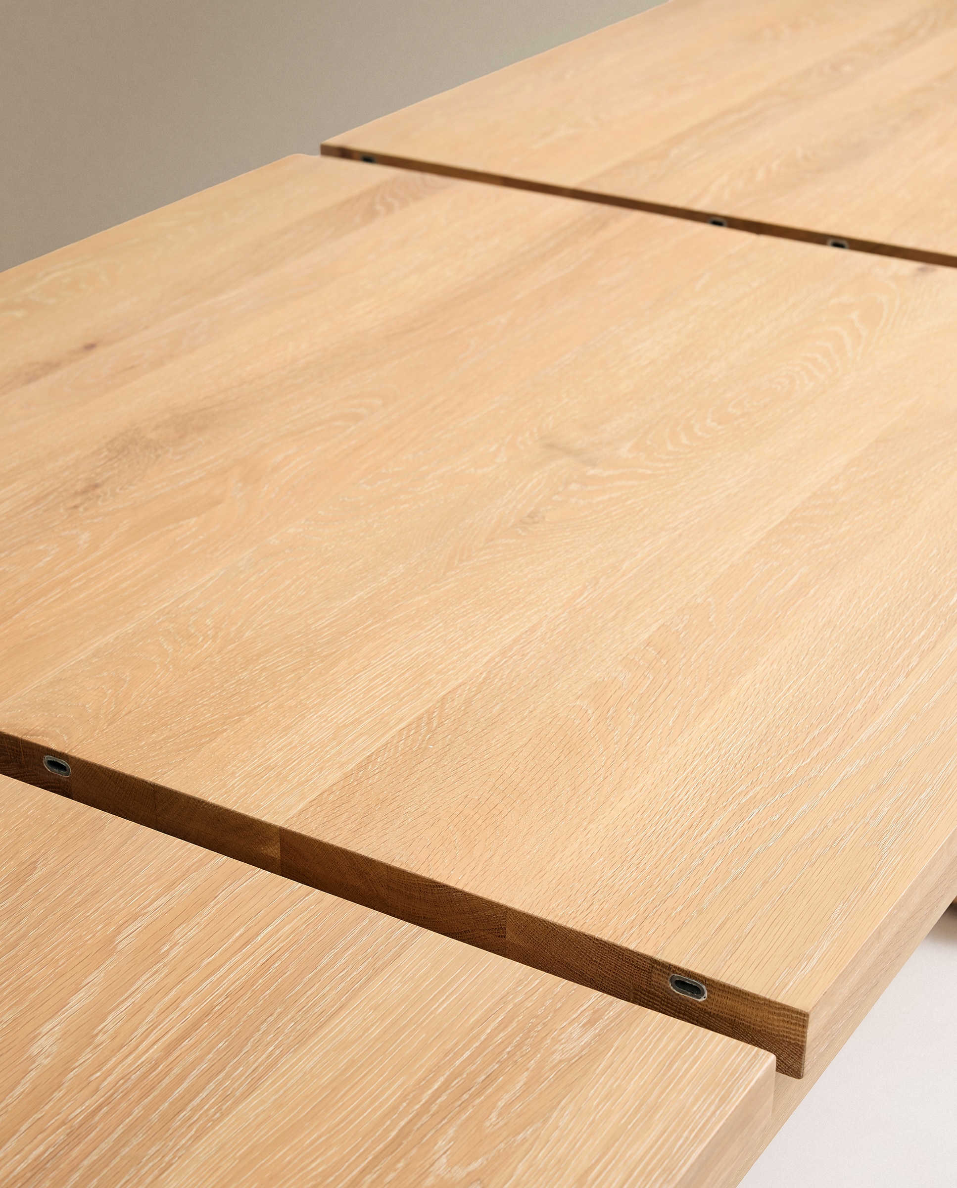 Mesa de comedor extensible de madera de roble Vintage - Natural Natural-7