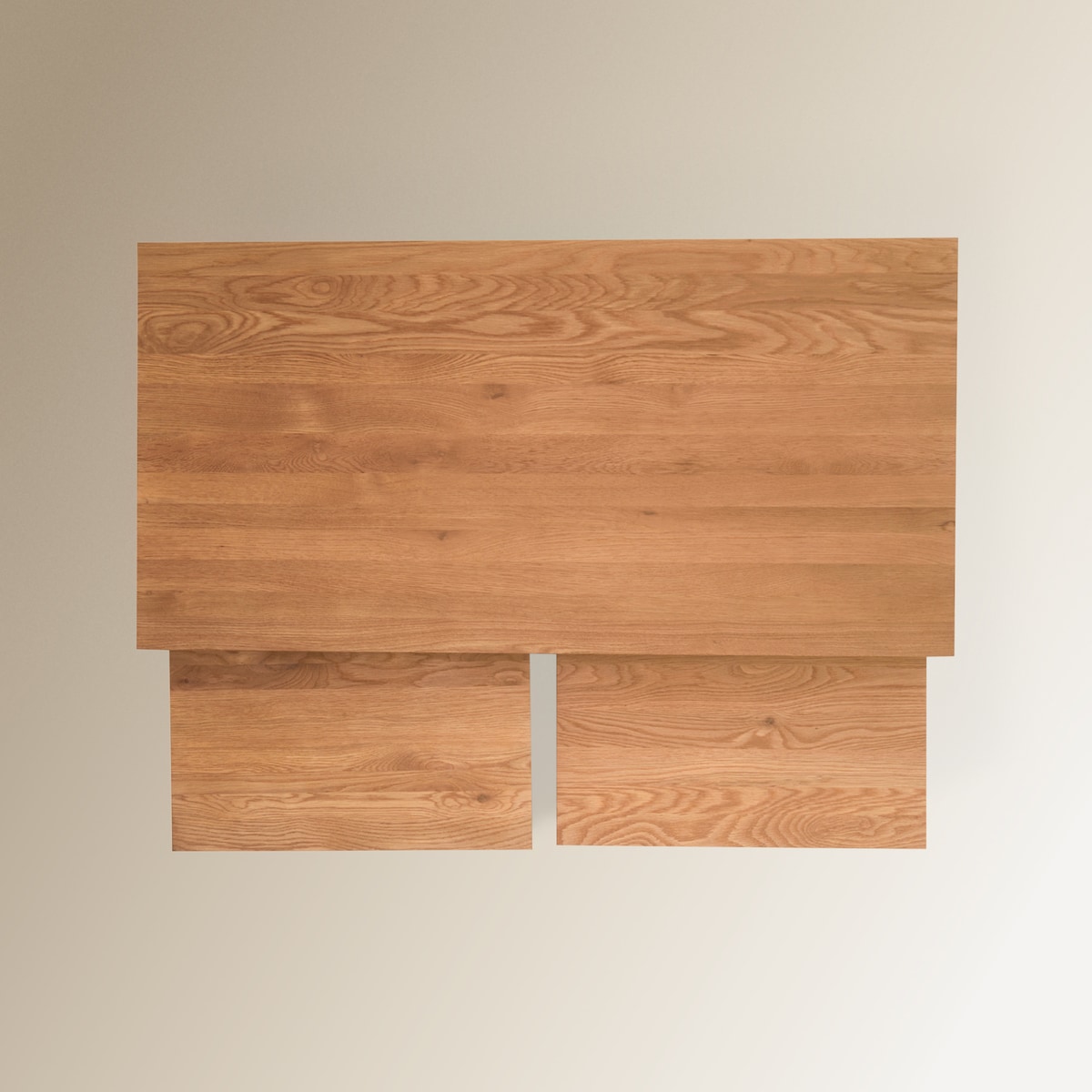 Conjunto de Mesa de Centro com 2 Auxiliares de Carvalho Calia Carvalho-6