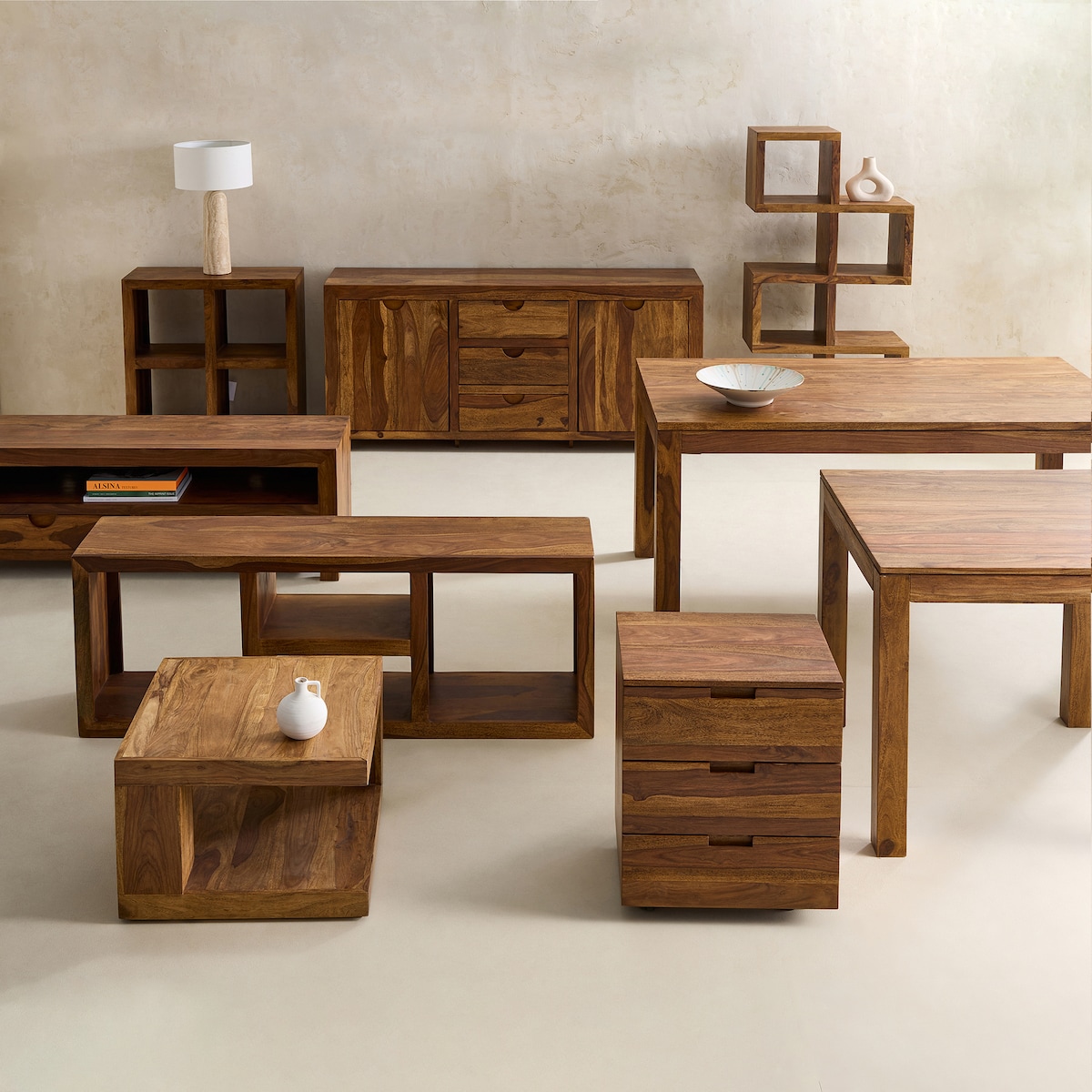 Mesa de Centro de Pau-Rosa Bombay Nogueira-9