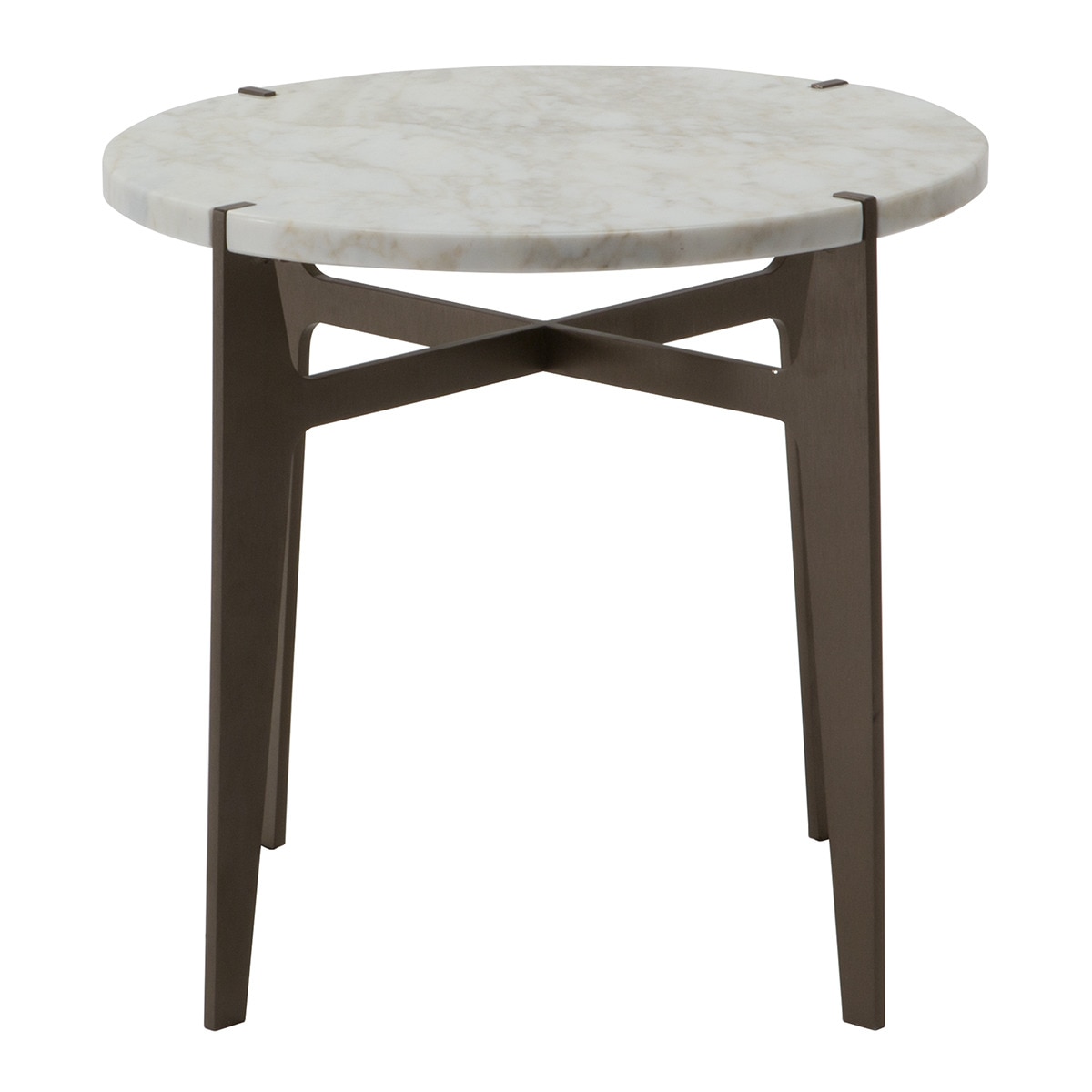 Imagen 0 de Mesa auxiliar redonda de mármol calacatta Ido Natuzzi Italia Oro