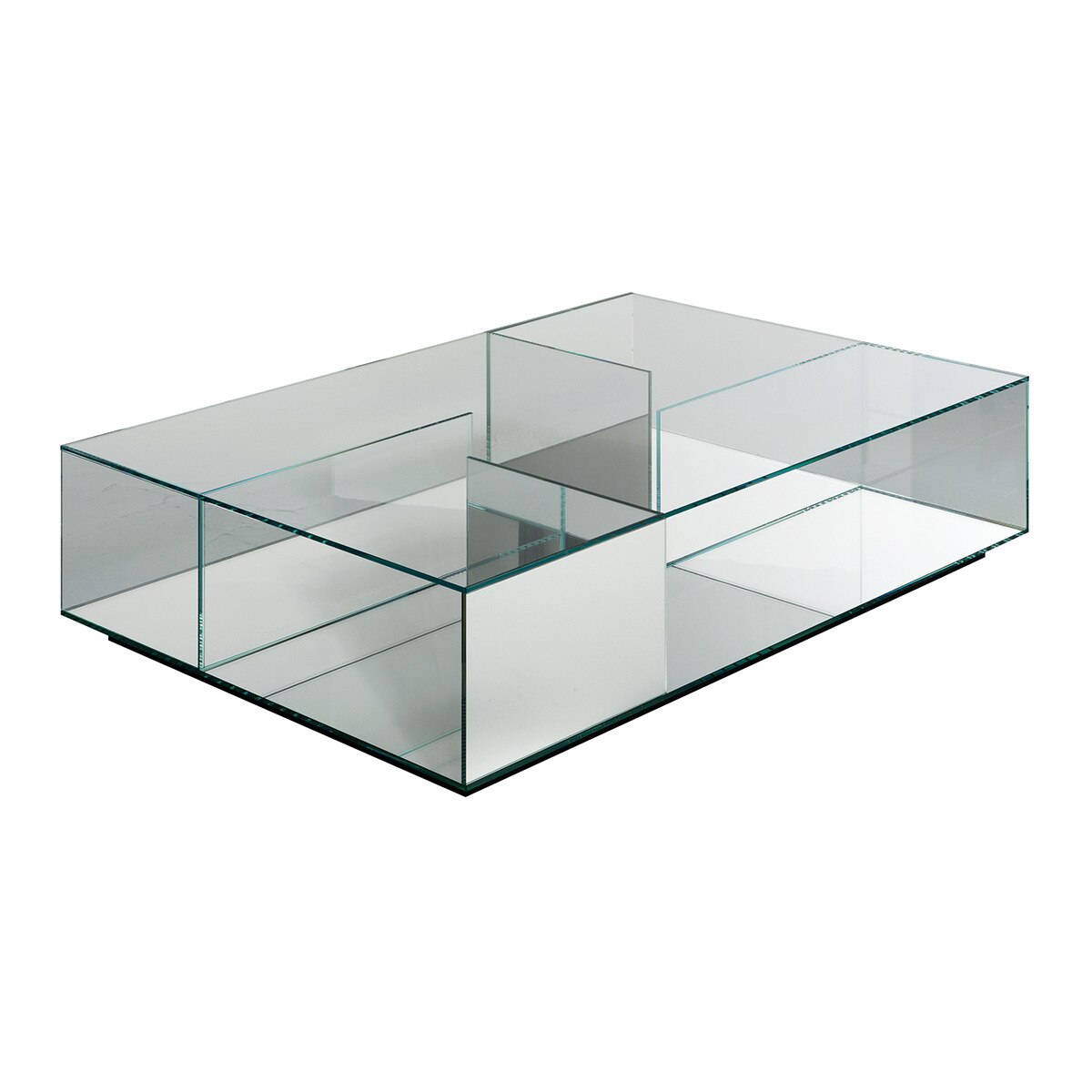 Imagen 0 de Mesa de centro rectangular de cristal Labirinto Natuzzi Cristal