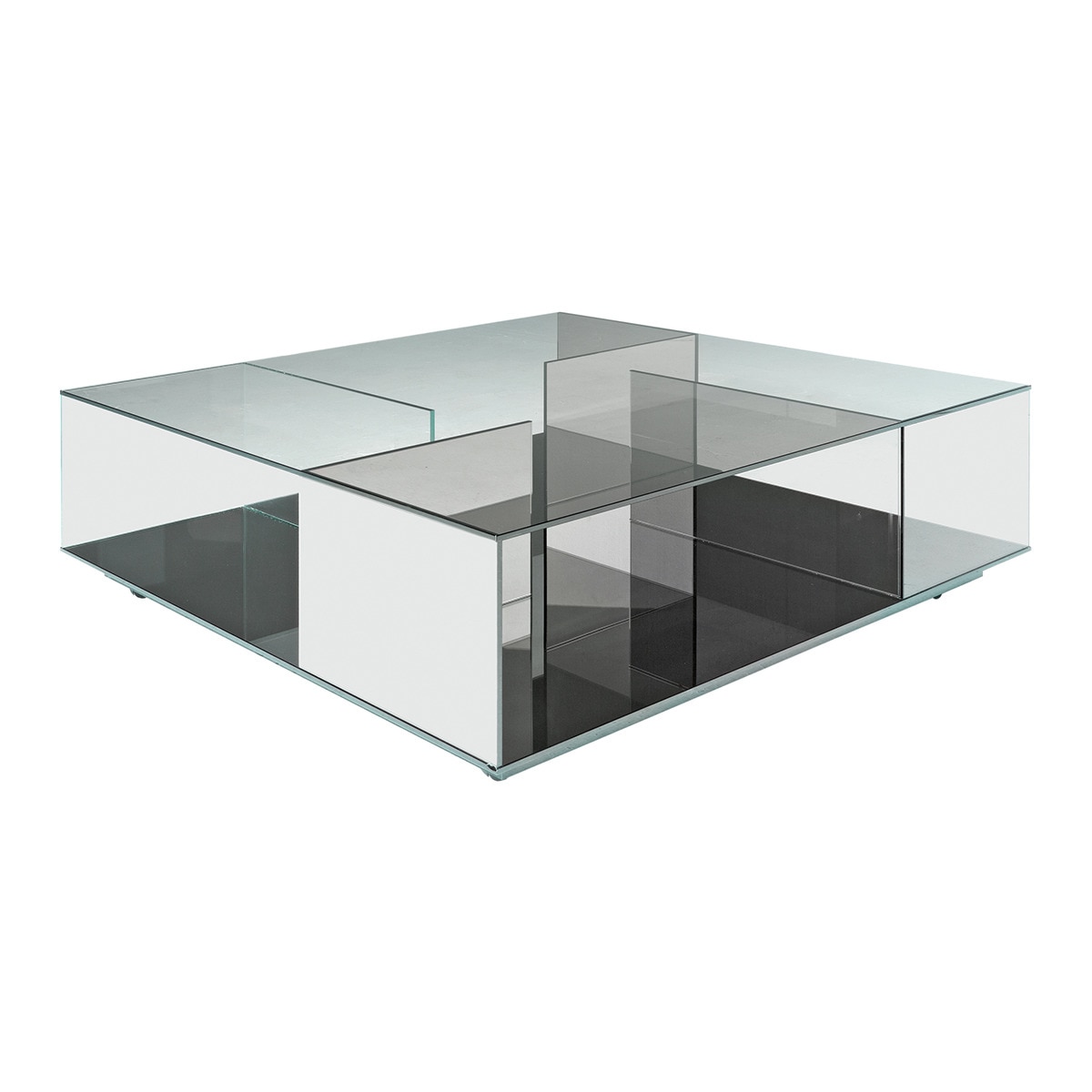 Imagen 0 de Mesa de centro cuadrada de cristal Labirinto Natuzzi Italia Cristal