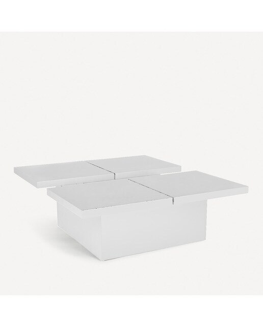 Mesa de Centro Quadrada Lisboa Room - Mate Branco mate-5