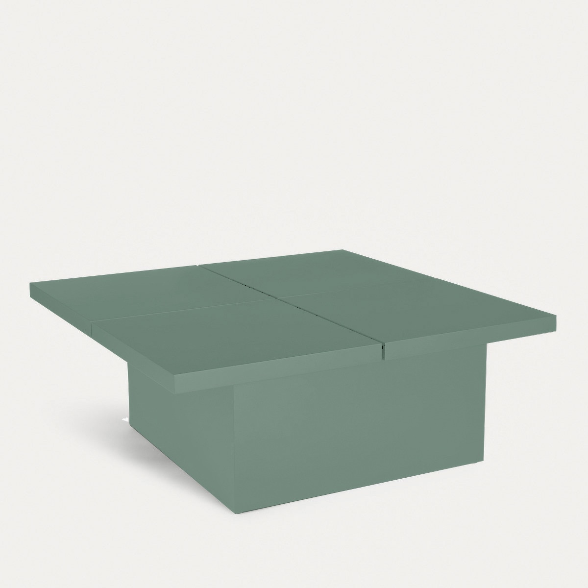 Mesa de centro cuadrada en mate Lisboa Room - El Corte Inglés - Verde mate 100 x 100 cm Verde mate-1