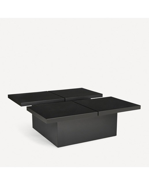 Mesa de centro cuadrada en mate Lisboa Room - El Corte Inglés - Negro mate 100 x 100 cm Negro mate-5