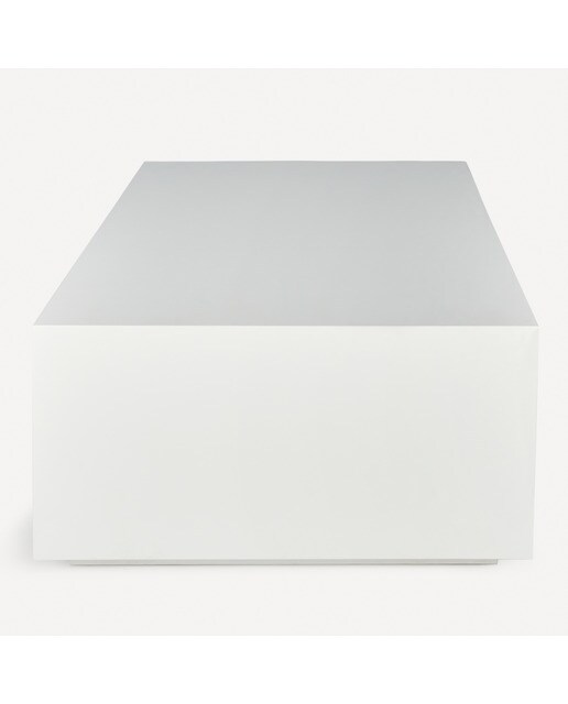 Mesa de centro rectangular en mate Ovar El Corte Inglés - Blanco mate 120 x 60 cm Blanco mate-3