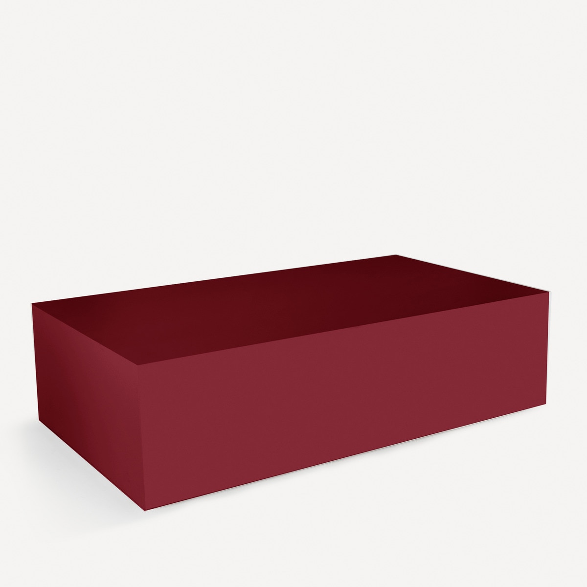 Imagen 0 de Mesa de centro rectangular en mate Ovar El Corte Inglés Burdeos