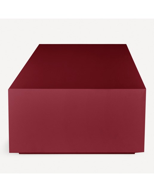 Mesa de centro rectangular en mate Ovar El Corte Inglés - Burdeos 120 x 60 cm Burdeos-3
