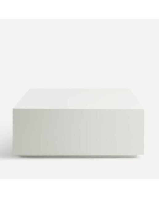 Mesa de centro cuadrada en mate Ovar El Corte Inglés - Blanco mate 80 x 80 cm Blanco mate-2
