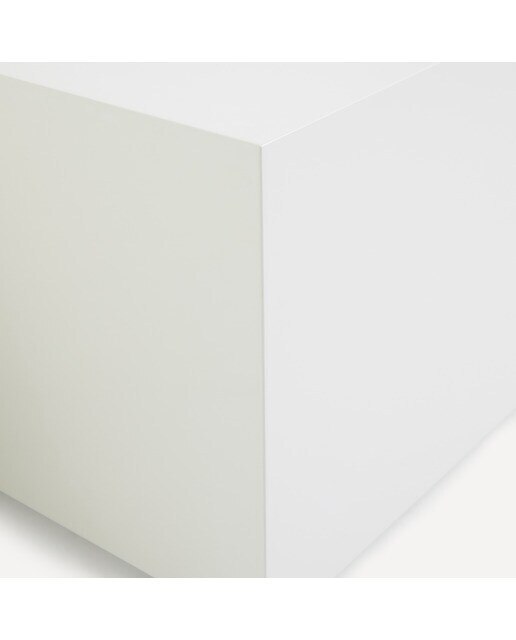 Mesa de centro cuadrada en mate Ovar El Corte Inglés - Blanco mate 80 x 80 cm Blanco mate-4