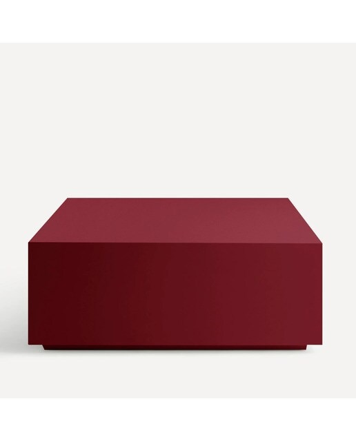 Mesa de centro cuadrada en mate Ovar El Corte Inglés - Burdeos 80 x 80 cm Burdeos-2