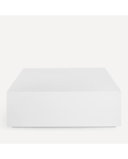 Mesa de Centro Quadrada em Brilho Ovar Branco brilho-2
