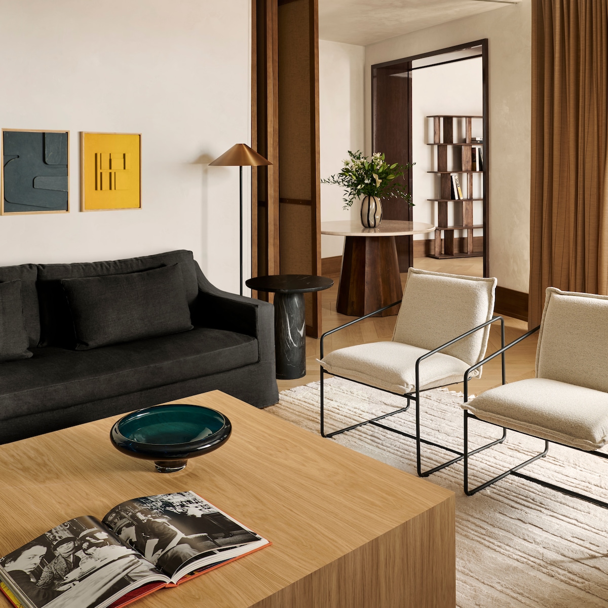 Mesa de Centro Quadrada de Carvalho Ovar Carvalho-7