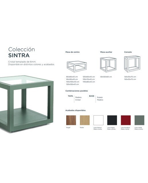 Mesa de centro rectangular Sintra I El Corte Inglés - Negro 120 x 60 cm Negro-7