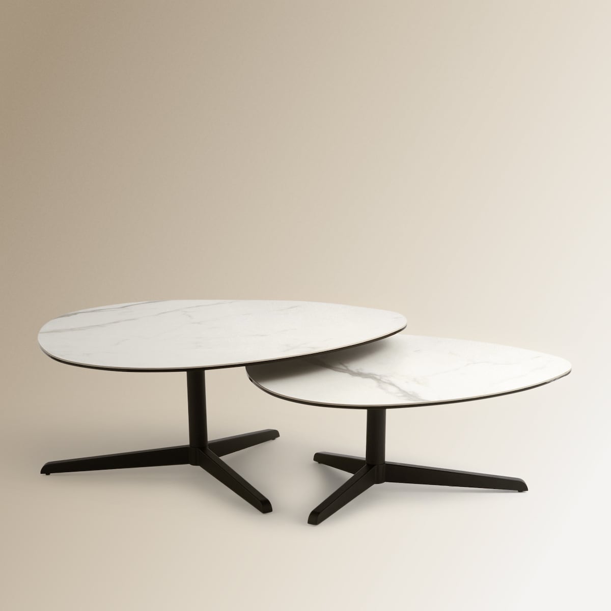 Conjunto de 2 Mesas de Centro Elva Room Branco-3