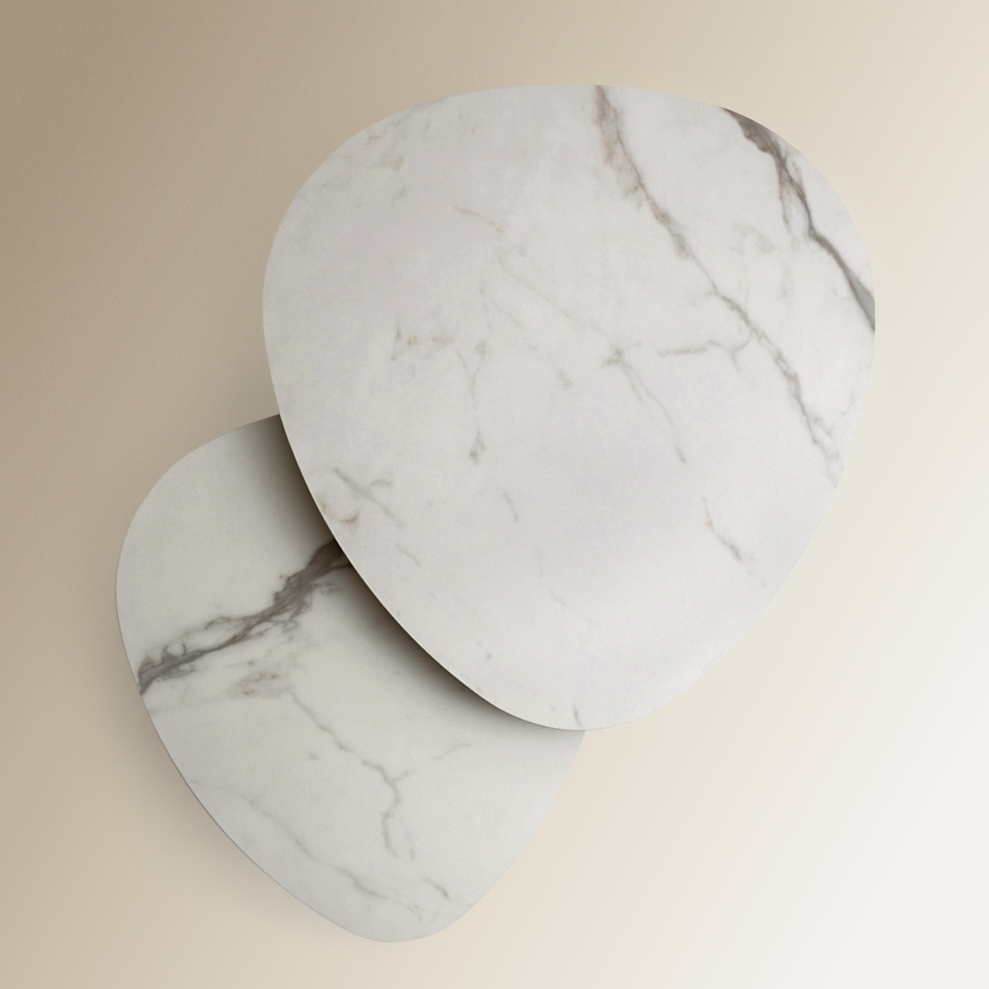 Conjunto de 2 Mesas de Centro Elva Room Branco-5