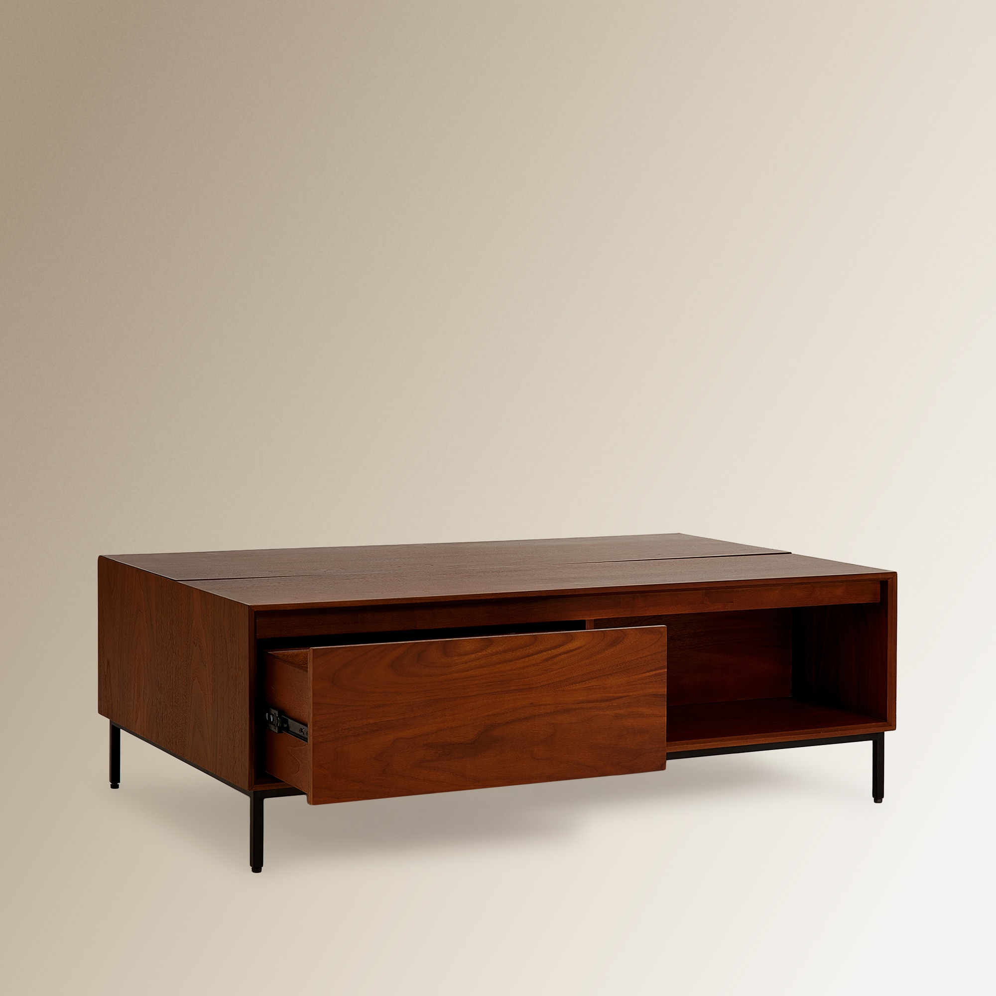 Mesa de Centro de Nogueira com Tampa Elevável Murray Natural-6