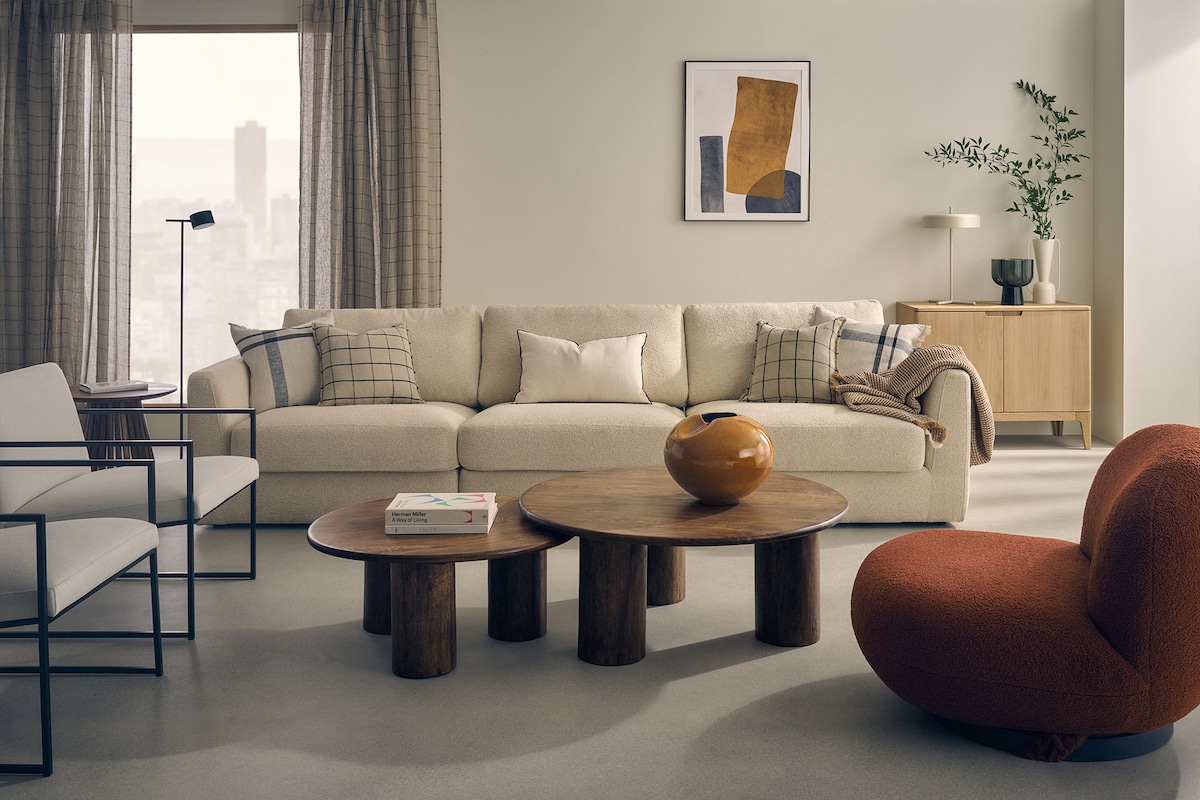 Conjunto de 2 Mesas de Centro em Madeira de Mangueira Kenia Natural-6