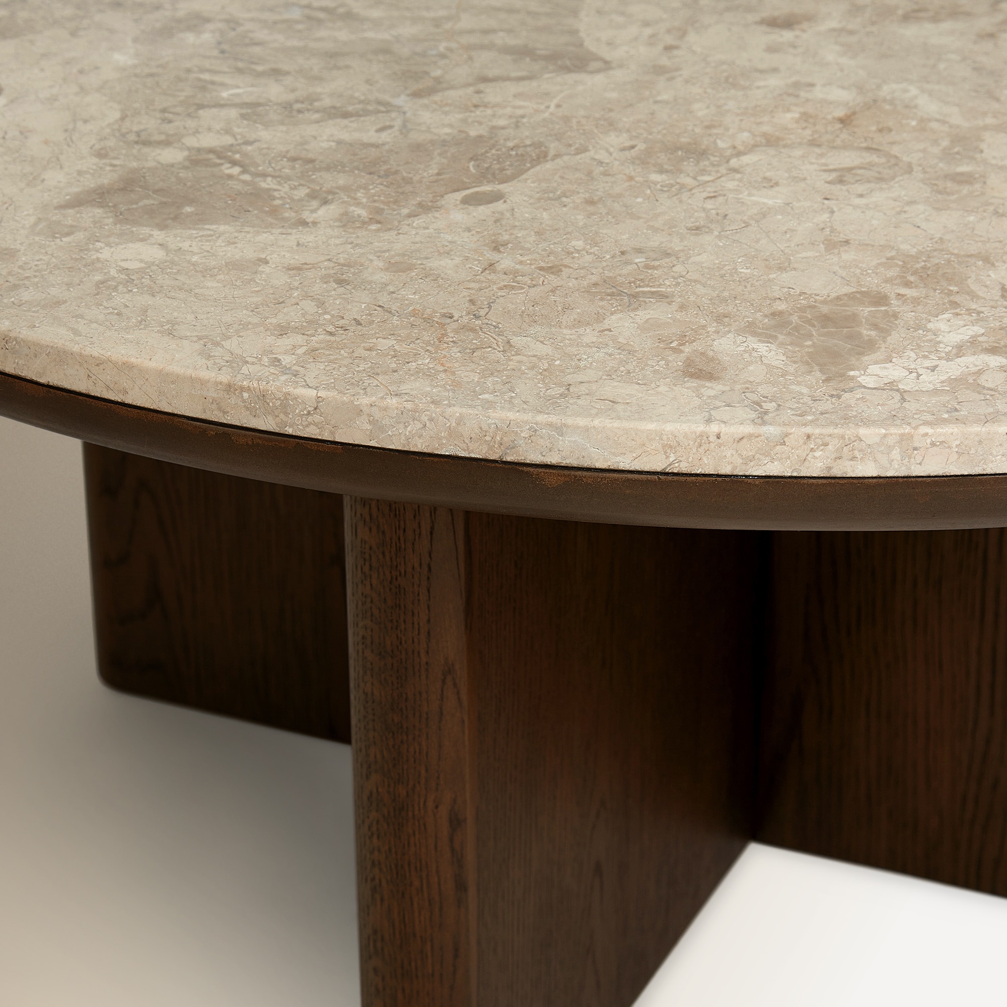 Mesa de centro de madera de y mármol Liam Room - El Corte Inglés - Roble Roble-3