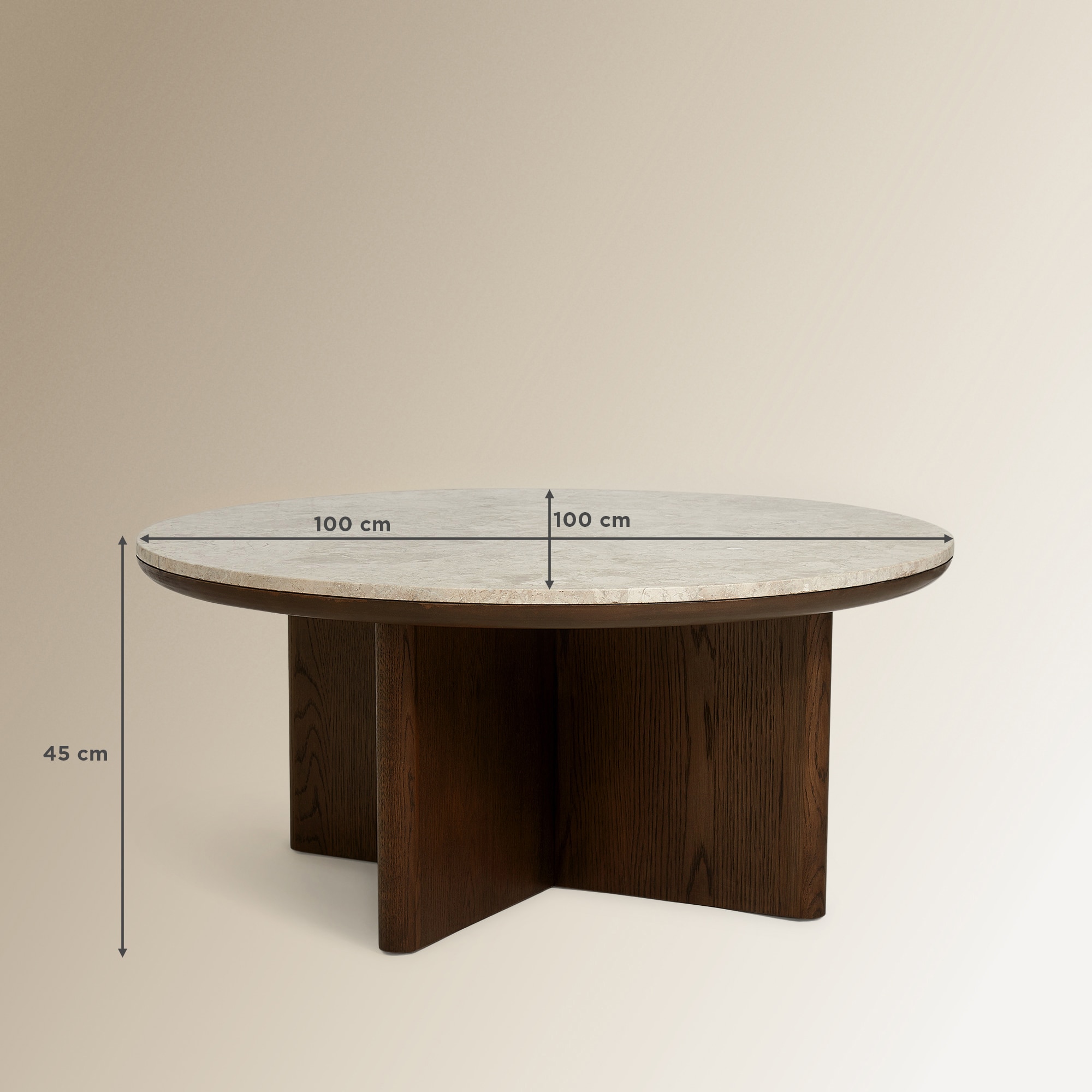 Mesa de centro de madera de y mármol Liam Room - El Corte Inglés - Roble Roble-8