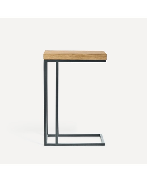 Mesa Auxiliar de Carvalho Calia Preto / Natural-2