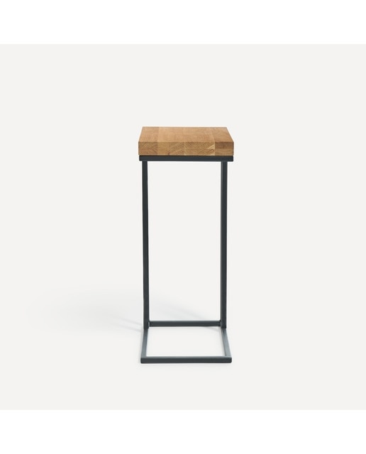 Mesa Auxiliar de Carvalho Calia Preto / Natural-3