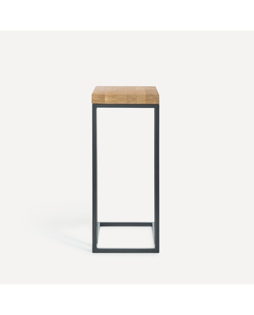 Mesa Auxiliar de Carvalho Calia Preto / Natural-5