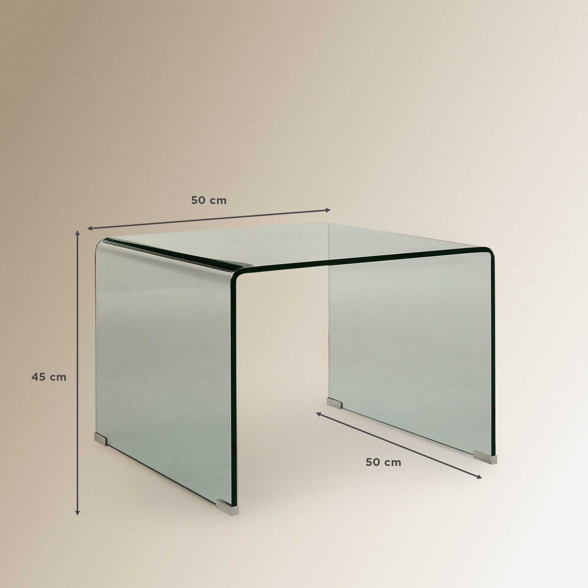 Mesa auxiliar de Shiny El Corte Inglés - Cristal Cristal-8