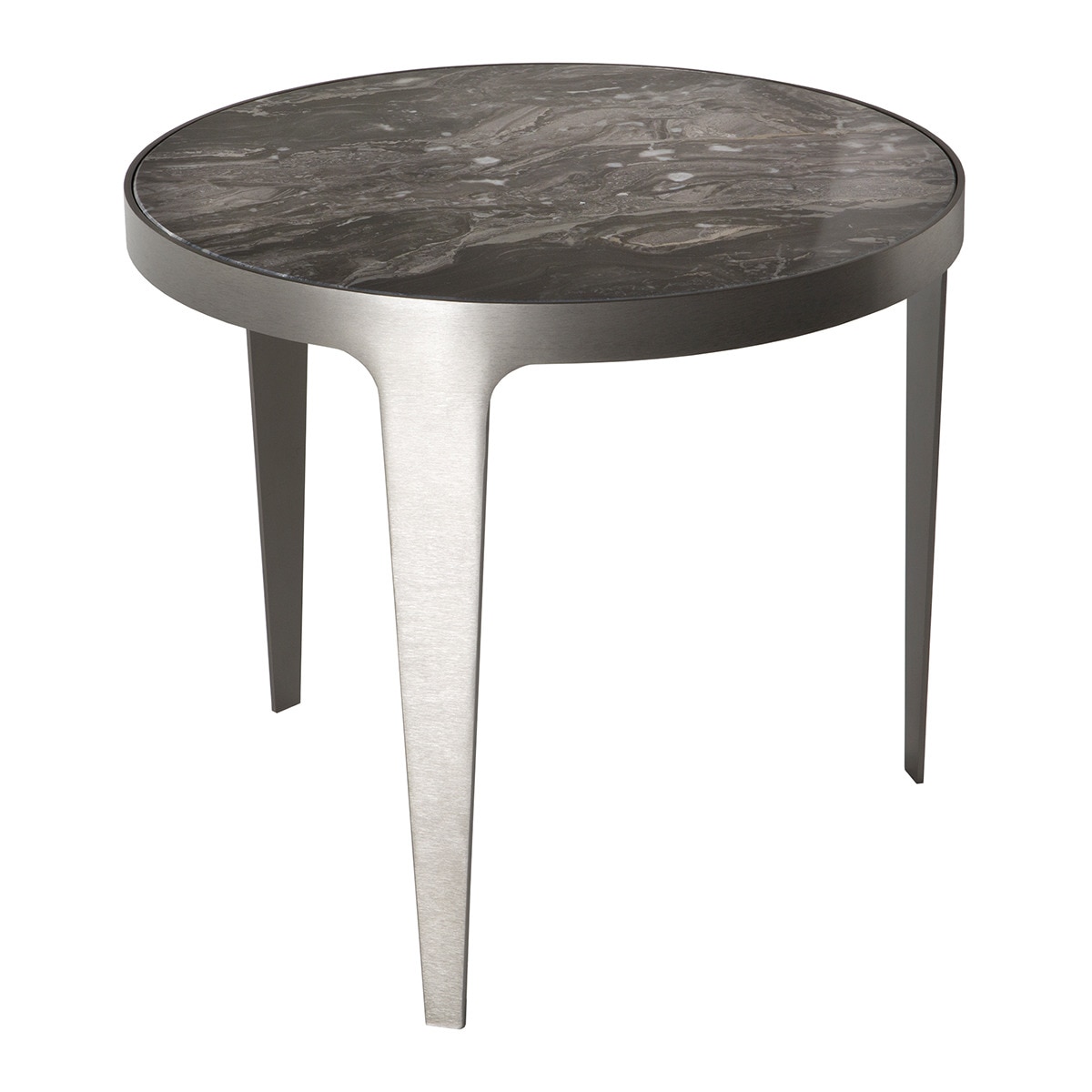 Imagen 0 de Mesa auxiliar redonda de mármol orobico Herman Natuzzi Italia Oro