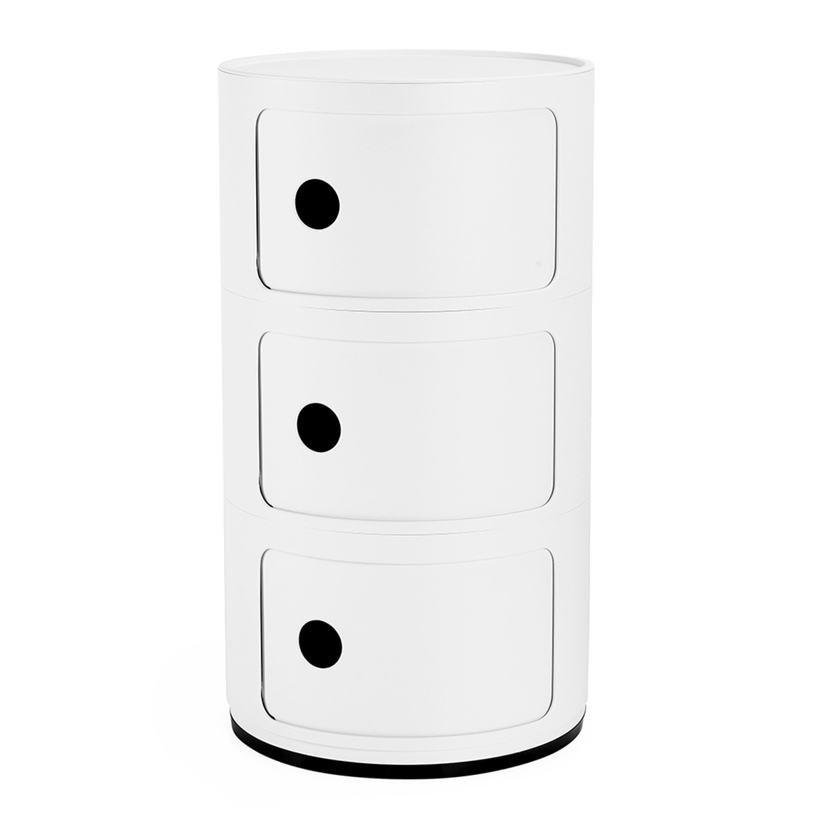 Mesa auxiliar de plástico reciclado Componibili Kartell - Blanco mate Blanco mate-1