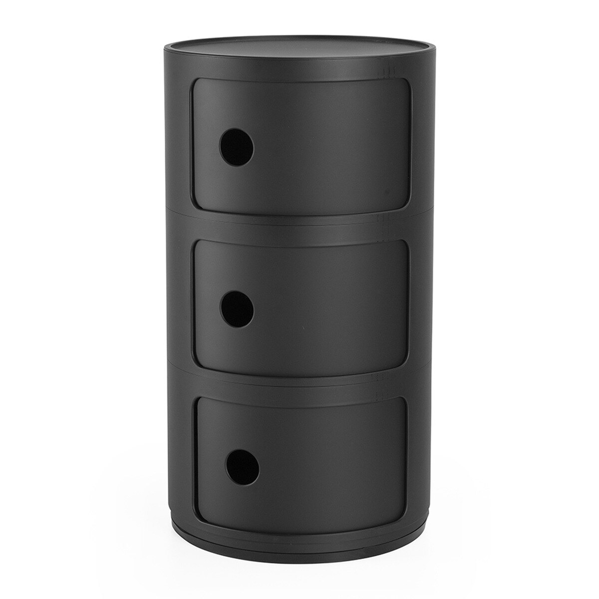 Imagen 0 de Mesa auxiliar de plástico reciclado Componibili Kartell Negro mate