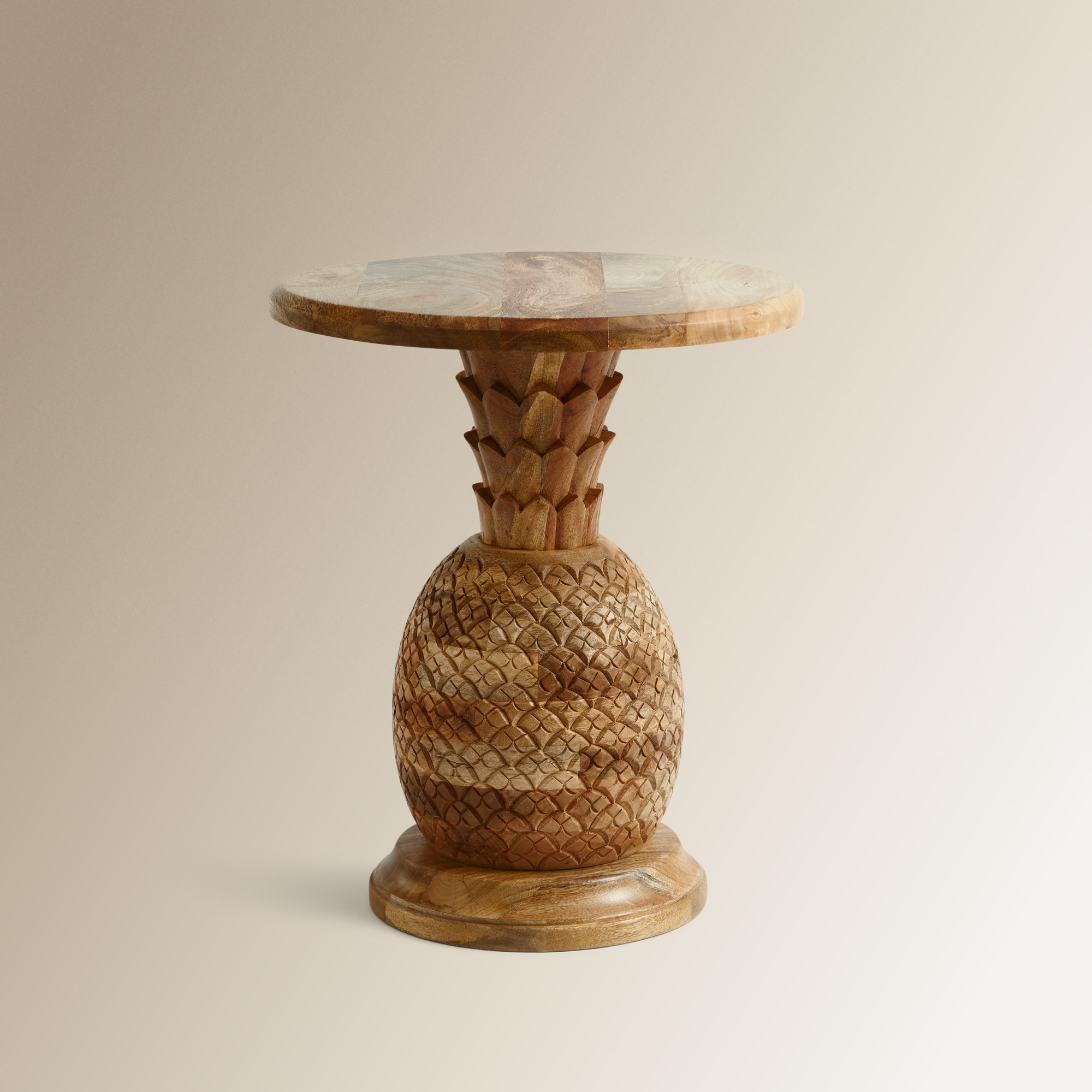Mesa Auxiliar de Madeira de Mangueira Jaipur Natural-2