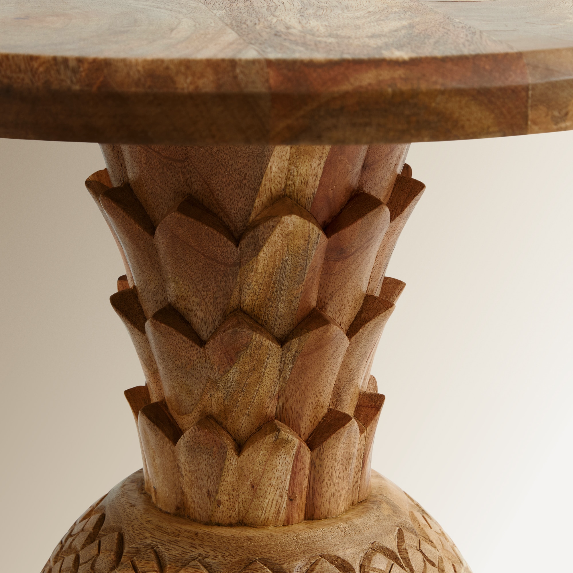 Mesa Auxiliar de Madeira de Mangueira Jaipur Natural-3