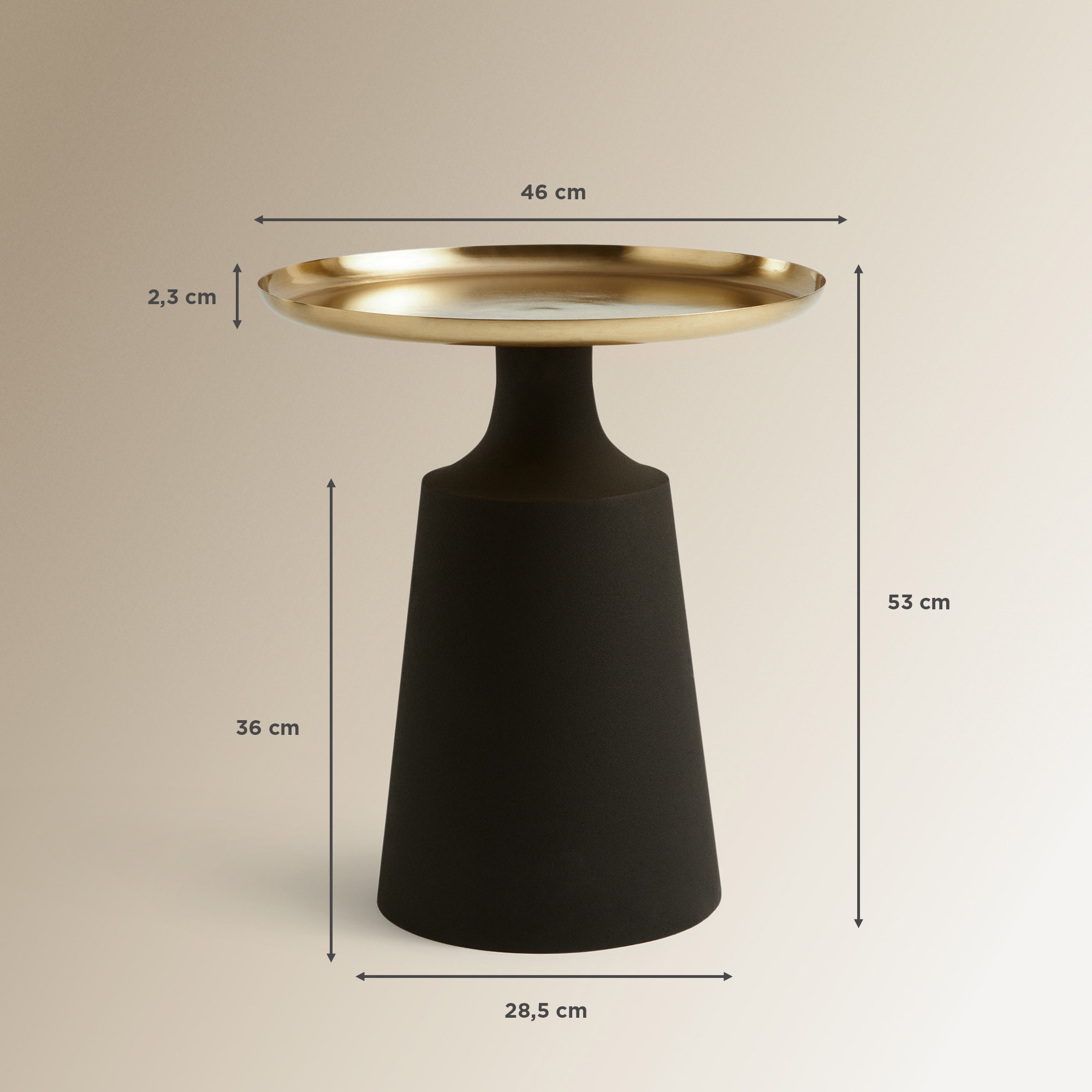 Mesa Auxiliar Hans Room Negro / Ouro-8