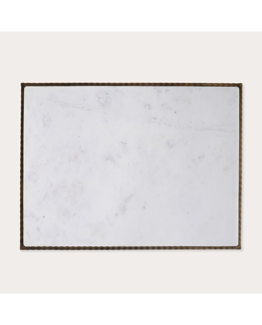 Mesa Auxiliar de Aço e Mármore Logan Branco-4