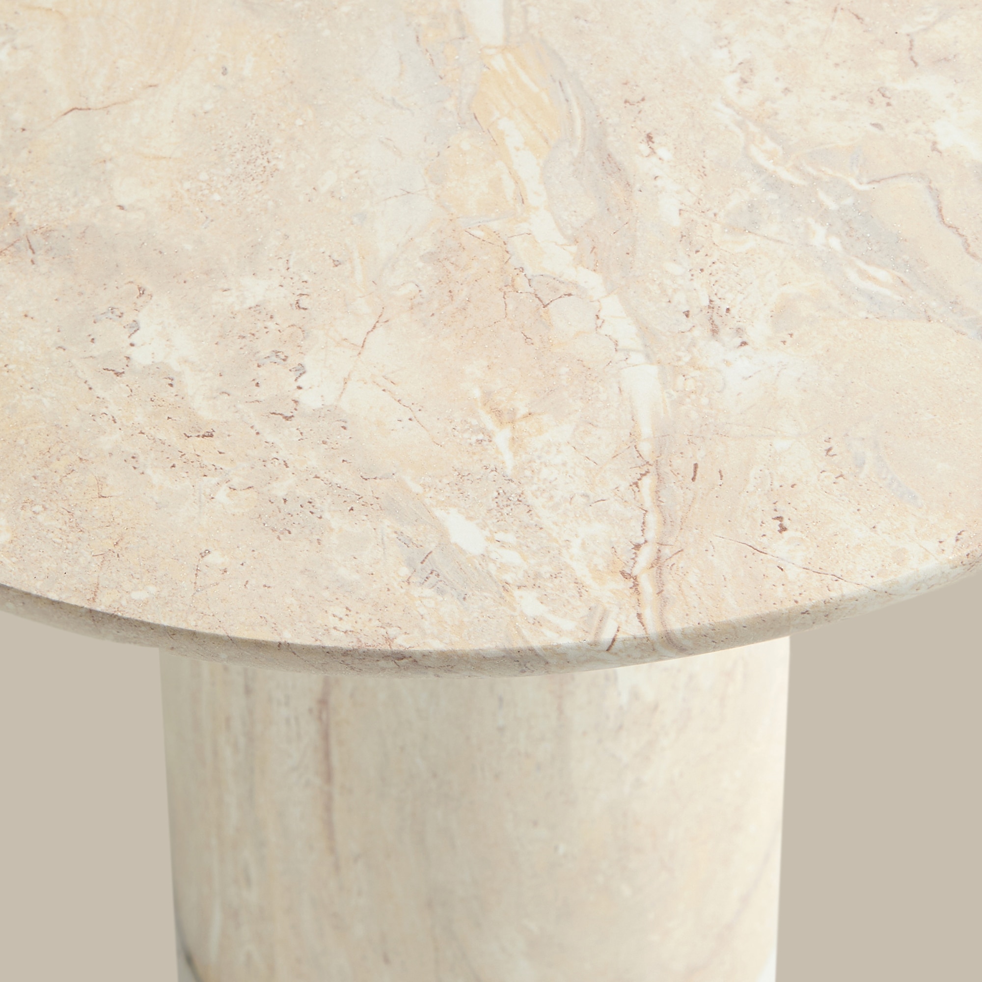 Mesa auxiliar de policemento Ginger Room-El Corte Inglés - Beige Beige-3