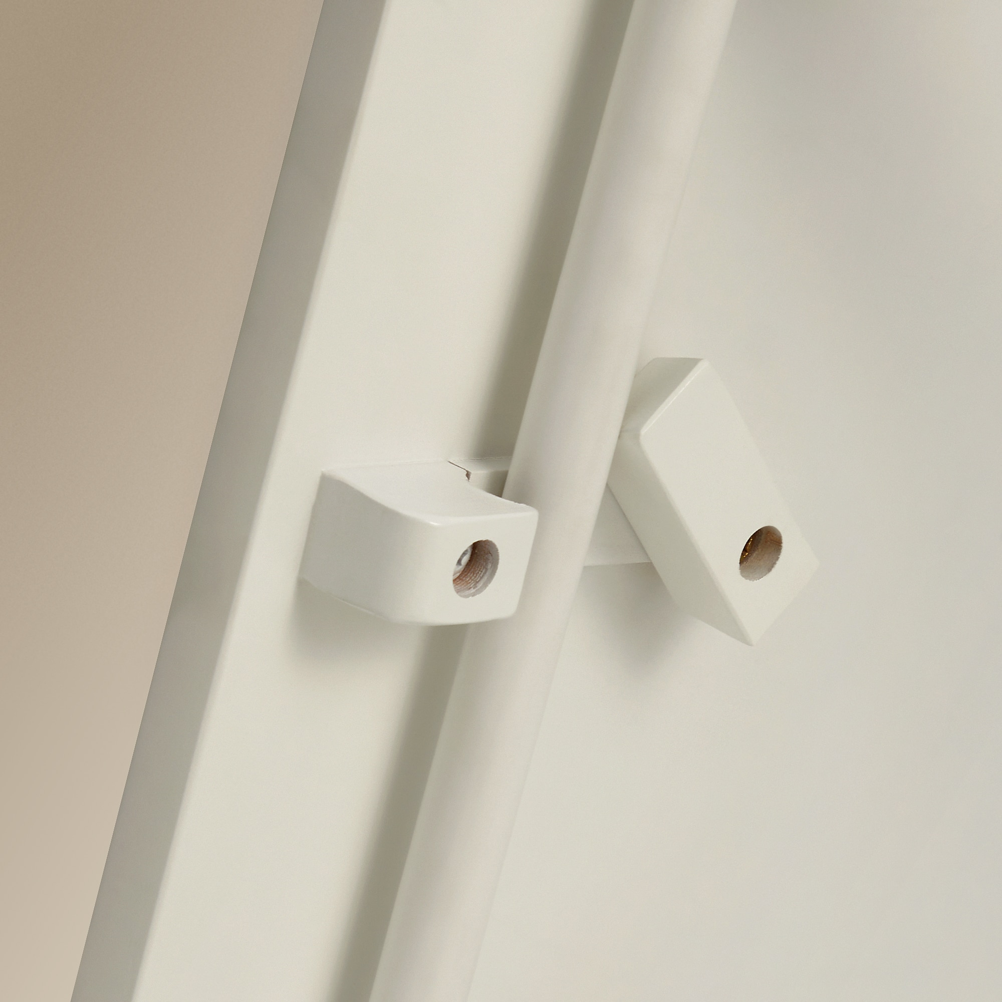 Set de 2 mesas auxiliares plegables de madera de hevea Parson - Blanco Blanco-9