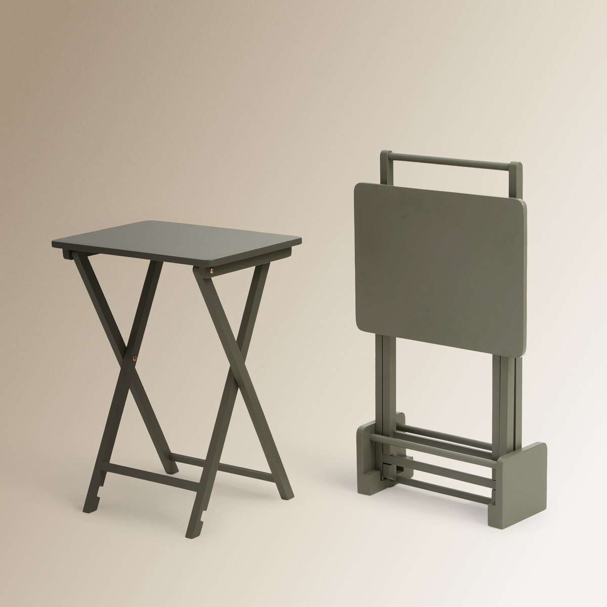 Conjunto de 2 Mesas Auxiliares Dobráveis Parson Verde-3