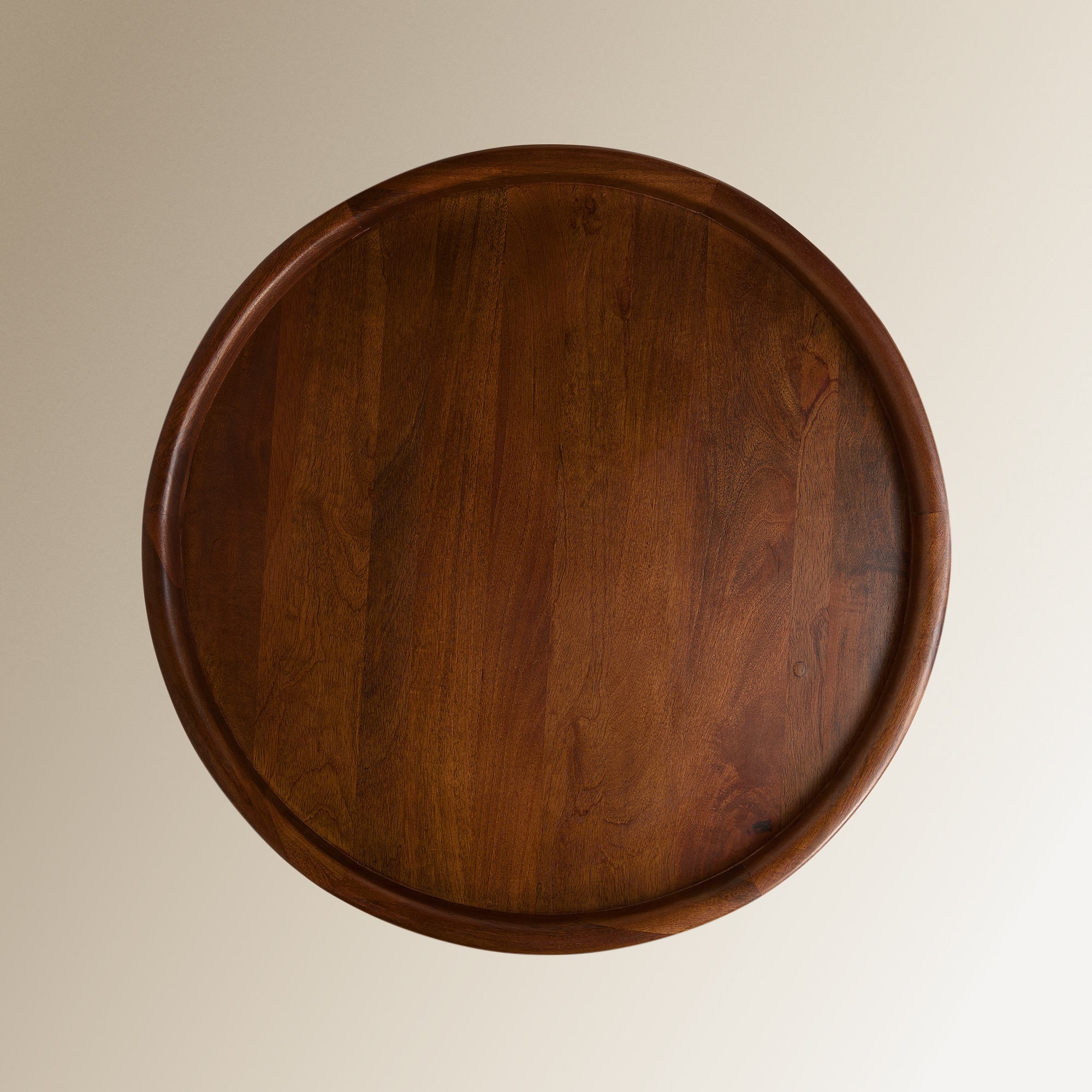 Mesa Auxiliar de Madeira de Mangueira Curve Castanho-5