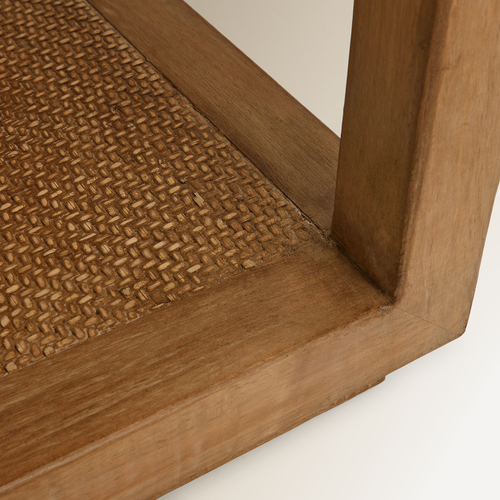 Mesa Auxiliar de Madeira de Pinho Reciclado Manado Natural-4
