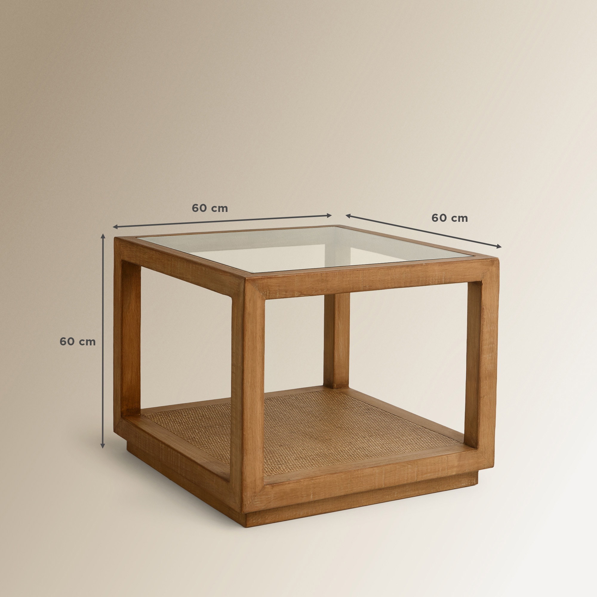 Mesa Auxiliar de Madeira de Pinho Reciclado Manado Natural-8