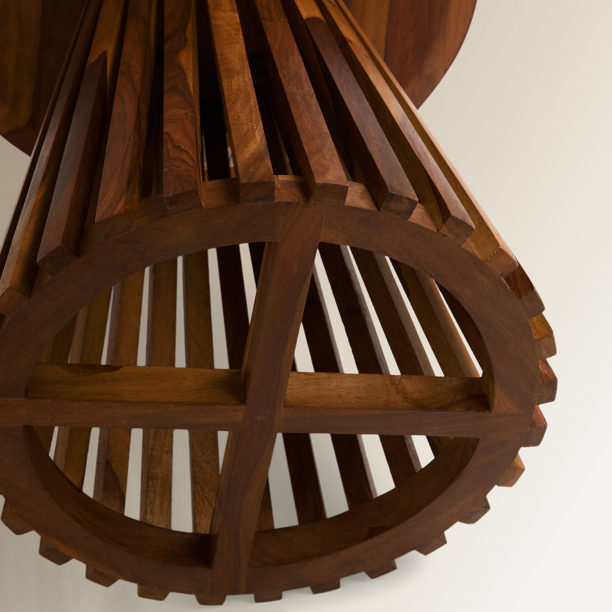 Mesa Auxiliar de Madeira de Palissandro Bruno Natural-4