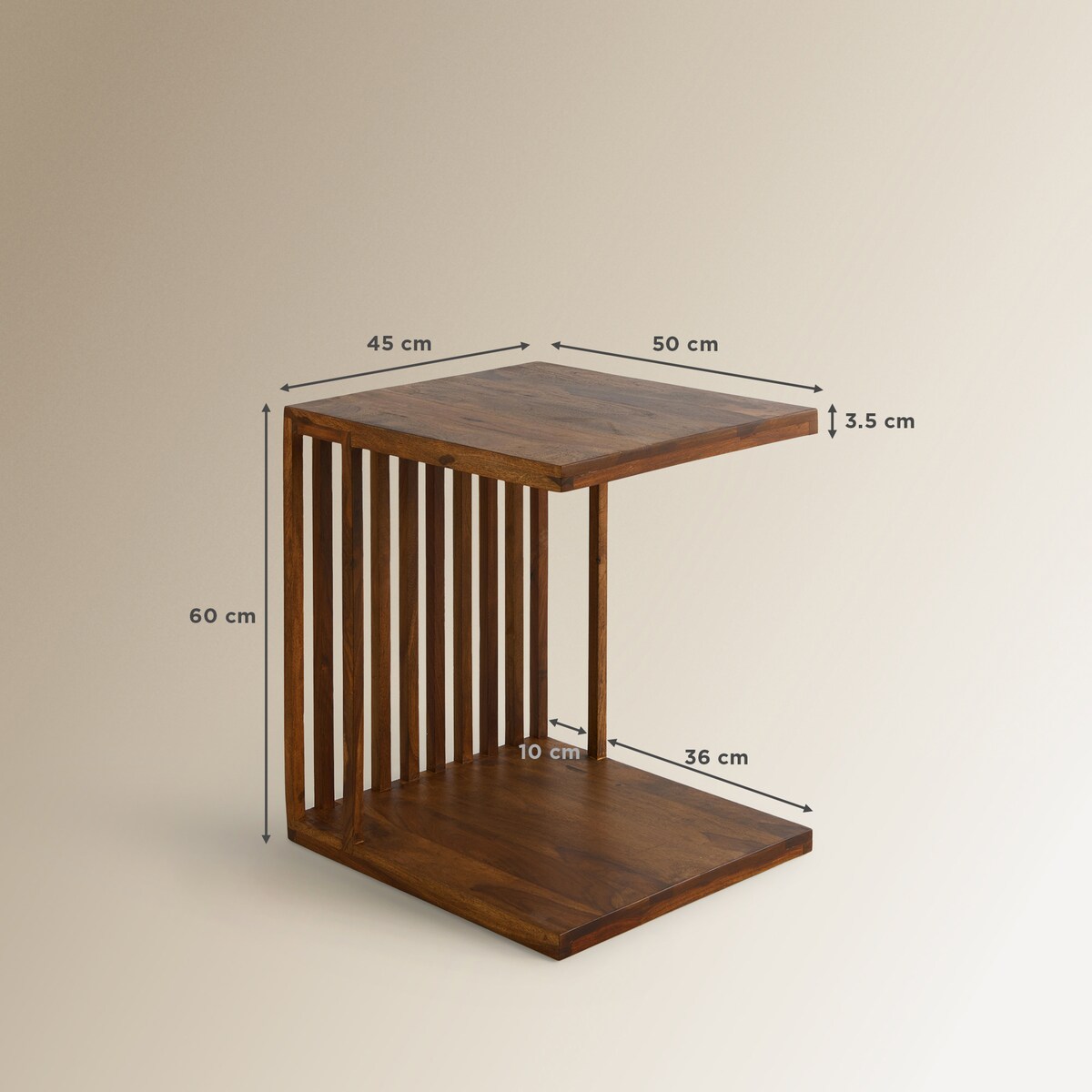 Mesa auxiliar de madera de palisandro Bruno C El Corte Inglés Natural-9